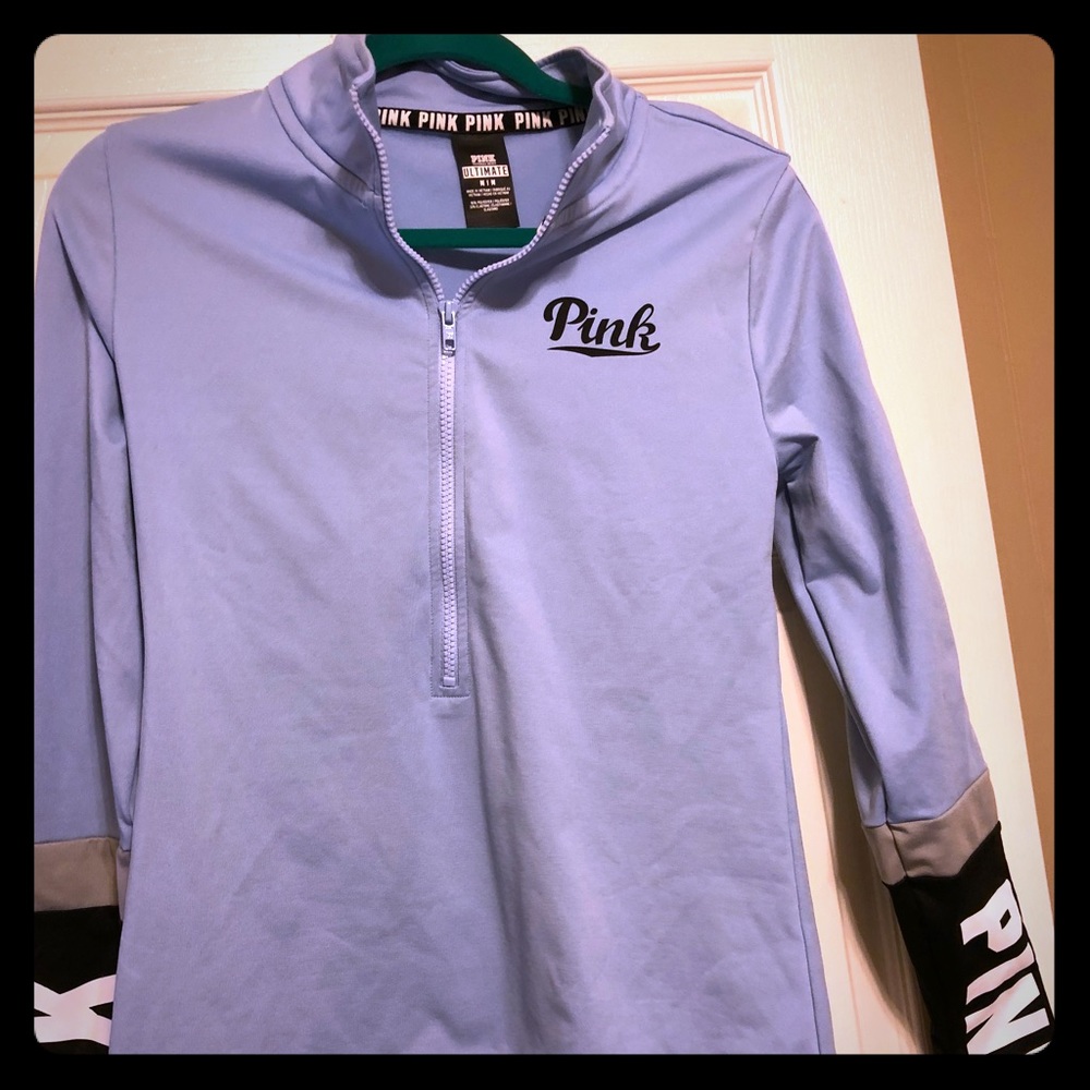 VS Pink 3/4 zip pullover sweater